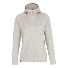 Salewa Hybrid Fleece Jacket Nuvolo Alpinewool with Hood (4-way stretch, warm, breathable) beige Women